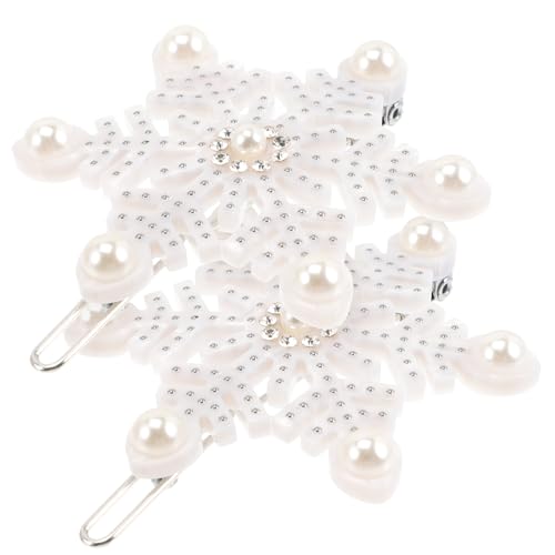 CLISPEED 2 Stück Teiliges Haarschmuck Mädchen Dekorative Schneeflocken haarspangen mit Funkelnden Strasssteinen Leichte und Stilvolle Haarclips für Partys Alltag und Festliche Anlässe von CLISPEED