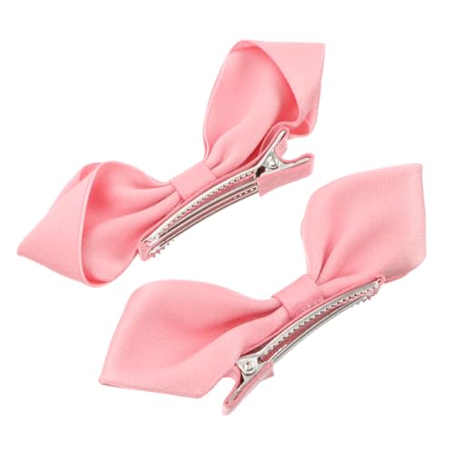 CLISPEED 2 Stück Teiliges Haarspangen Rosa Schleifen haarclip Niedliche Schadstofffreie Haarklammern für Mädchen Festlicher Haarschmuck für Party Festival und Alltag Passend zu von CLISPEED