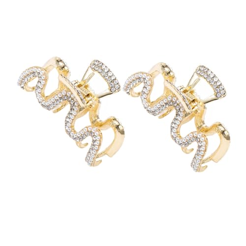 CLISPEED 2 Stück Teiliges Kleine Haarklammern mit Perlen Wellige Haarspangen aus Legiertem Material Rutschfeste Haarclips für Damen Eleganter Haarschmuck für Vielseitige Frisuren von CLISPEED