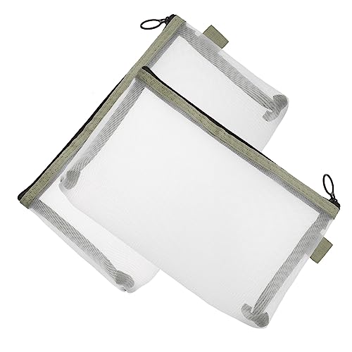 CLISPEED 2 Stück Teiliges Mesh Kosmetiktasche mit Reißverschluss Transparente Langlebige Schminktaschen für Damen und Mädchen Vielseitig für Reise Alltag und Aufbewahrung von Make Up und von CLISPEED