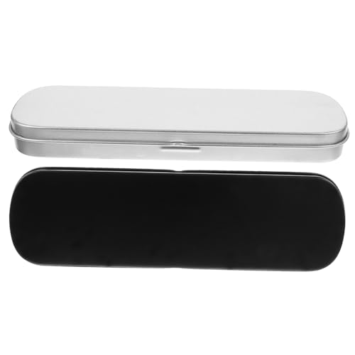 CLISPEED 2 Stück Teiliges Metall Stifteetui mit Deckel Kleine Robuste Aufbewahrungsbox für Büro und Schule Langlebige Stifthalter aus Metall Kompakt und Leicht für Teenager und Lehrer von CLISPEED