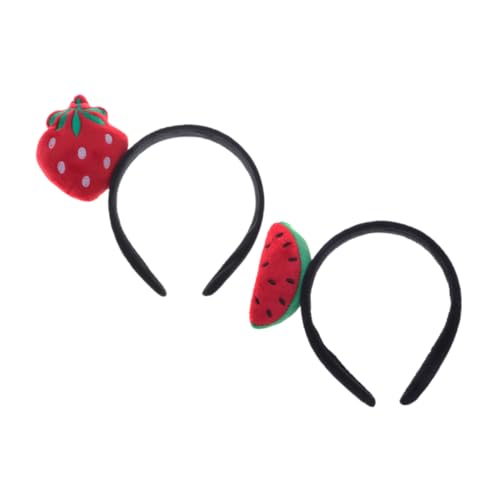 CLISPEED 2 Stück Teiliges Obst Haarband mit Wassermelone und Erdbeere Niedlicher Haarschmuck für Mädchen Vielseitiges Sommer Accessoire und Party Photo Prop für Fröhliche Festlichkeiten von CLISPEED