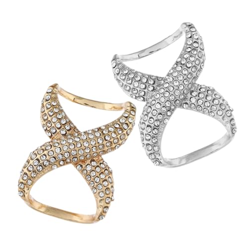 CLISPEED 2 Stück Teiliges Schalclips mit Funkelnden Strasssteinen Edle Schalspangen für Damen Robustes Design zum Sicheren Befestigen von Schals und Tüchern für Festliche Anlässe und von CLISPEED