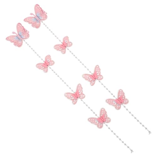 CLISPEED 2 Stück Teiliges Schmetterling Haarspangen mit Perlen und Quaste Handgefertigte Haarklammern für Damen und Mädchen Modische Haarschmuck Accessoires für Alltag und Festlichkeiten von CLISPEED