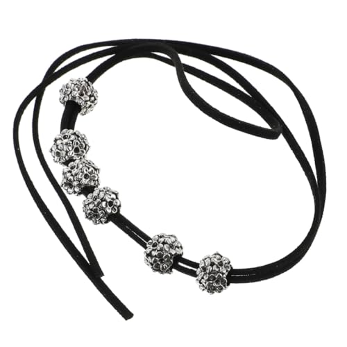CLISPEED 2 Stück Teiliges Skull Haarperlen aus Langlebiger Legierung Stilvolle DIY Haarschmuck Ringe für Zöpfe und Pferdeschwanz Vintage Design für Halloween und Alltag von CLISPEED