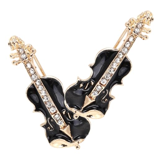 CLISPEED 2 Stück Teiliges Violin broschen Legiertem Leichte Langlebige Anstecknadeln für Anzug revers Modische Instrumenten broschen Vielseitige Schmuck accessoires für Damen und Mädchen von CLISPEED