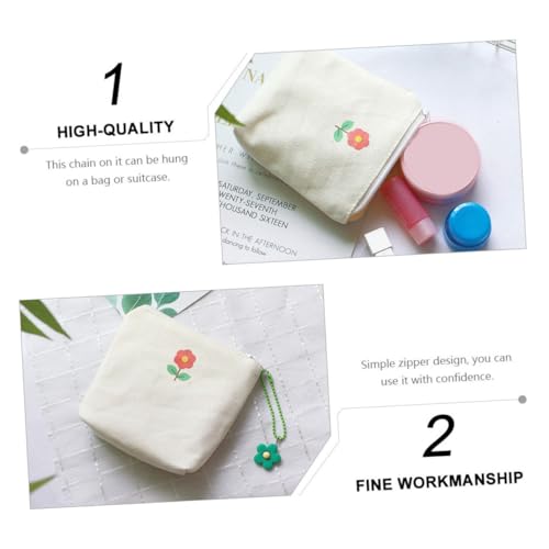 CLISPEED 2 Stück Tragbare Aufbewahrungstaschen mit Kette Praktische Münzbeutel und Kosmetiktaschen Klein Modisch Geeignet Anhängen an Tasche oder Schlüsselbund Vielseitig Zufällige Farbe von CLISPEED
