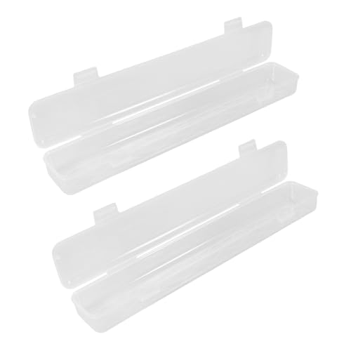 CLISPEED 2 Stück Transparente Stiftebox Robuste Aufbewahrungsbox aus Vielseitiger Organizer für Stifte Schmuck und Schreibgeräte Leichtes Langlebiges Design als Geschenkbox von CLISPEED
