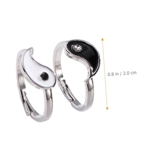 CLISPEED 2stücke Vintage Einstellbarer Offener Ring Für Frauen Statement Ring Als Paarring Hautfreundlicher Schmuck Für Abendpartys Und Alltag Aus Hochwertigem Material von CLISPEED