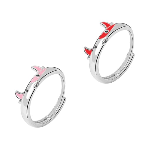 CLISPEED 2 Stück Verstellbare Ox Jahr Ringe aus Kupfer Unisex Fingerschmuck mit Kreativem Horn Design Modische Öffnung Langlebig und Passend für Damen und Herren von CLISPEED