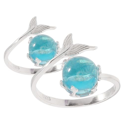 CLISPEED 2 Stück Verstellbarer Ring Damen Design Zinklegierung Offener Bandring Einstellbar Schmuck CLISPEED 2 Stück Verstellbarer Ring Damen Design Zinklegierung Offener Bandring Einstellbar Schmuck von CLISPEED