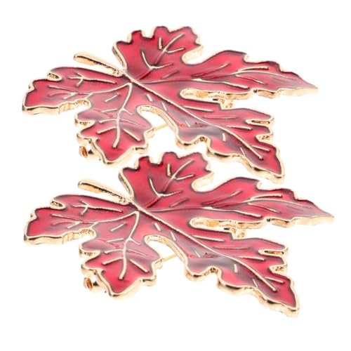 CLISPEED 2 Stück Vintage Ahornblatt Brosche Teiliges Metall Anstecknadel für Damen Dekorativ und Elegant Geeignet für Kleidung Schals Hüte und Accessoires Geschenkoption für Modebewusste von CLISPEED