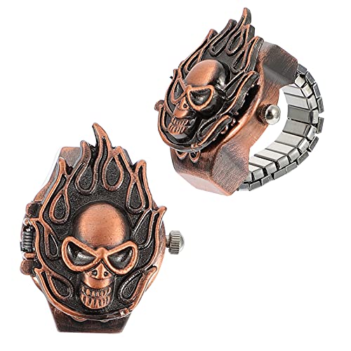 CLISPEED Fingeruhr Ringuhr 2 Stück Elastische Digitale Uhr für Finger Kreative Ringdesigns Tragbar für Männer und Frauen Modischer Schmuck von CLISPEED