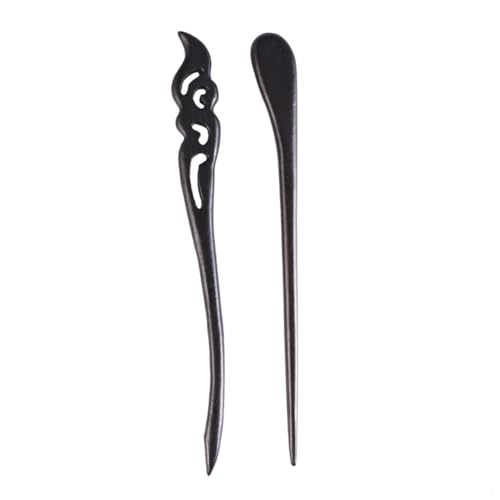 CLISPEED 2 Stück Vintage Haarstäbe aus Holz Retro Haarnadeln für Damen und Mädchen Handgefertigte Haarschmuckstücke für Dutts Eleganter Haarschmuck für Alltag Party und Feierlichkeiten von CLISPEED