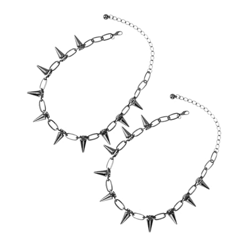 CLISPEED 2stücke Choker-halskette Mit Spikes Für Frauen Vintage Punk Style Halskette Schmuck Für Partys Und Street Fashion Goth Accessoire Für Mädchen Und Herren von CLISPEED