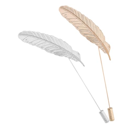 CLISPEED 2 Stück Vintage Stil Herren Brosche Anstecknadel für Anzug Revers Jacke Modisches Accessoire Silber und Gold Langlebig und Vielseitig für Formelle Events und Freizeitkleidung von CLISPEED