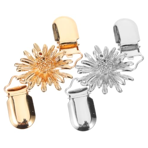 CLISPEED 2 Stück Vintage Strickjacken Clips Blumenform Multifunktionale Cardigan Klammern für Damen Leichte Metallbrosche für Pullover Schals Blusen Taillengestaltung und Vielseitige von CLISPEED
