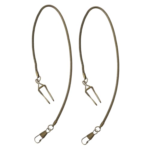 CLISPEED 2 Stück Vintage Taschenuhr Kette Teiliges aus Robustem Metall mit Polierter Oberfläche Einfache Befestigung Stilvolle Herren Uhrenkette für Klassische Westentaschenuhr CLISPEED 2 Stück Vintage Taschenuhr Kette Teiliges aus Robustem Metall mit Polierter Oberfläche Einfache Befestigung Stilvolle Herren Uhrenkette für Klassische Westentaschenuhr von CLISPEED