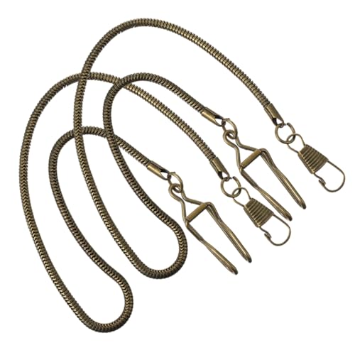 CLISPEED 2 Stück Vintage Taschenuhr Kette aus Metall mit Polierter Oberfläche Elegantes Design Kompatibel für Herren Stilvolle Accessoire für Verschiedene Taschenuhrmodelle von CLISPEED