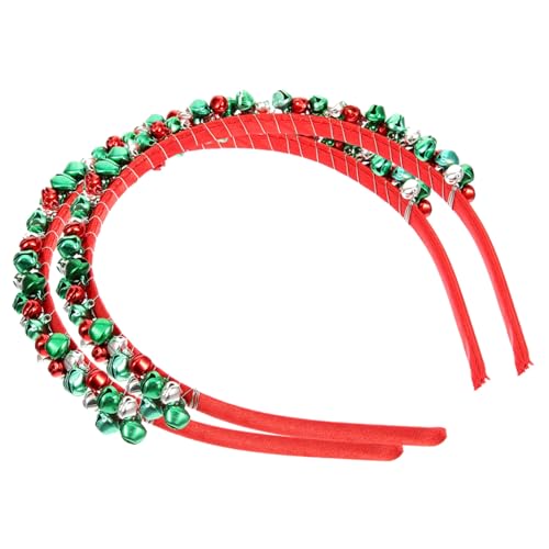 CLISPEED 2 Stück Weihnachts Haarreif Teiliges mit Glocken Rentier Geweih Stirnband für Frauen Robustes Kopfband für Weihnachtsfeier Cosplay Geburtstags und Neujahrs Accessoire von CLISPEED