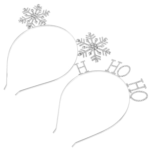 CLISPEED 2 Stück Weihnachts Haarreifen Schneeflocken Haarschmuck Leicht Langlebig Festlich Mädchen Kopfschmuck Party Accessoire CLISPEED 2 Stück Weihnachts Haarreifen Schneeflocken Haarschmuck Leicht Langlebig Festlich Mädchen Kopfschmuck Party Accessoire von CLISPEED