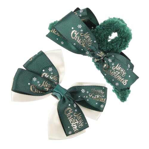 CLISPEED 2 Stück Weihnachts Haarspangen Schleifen Haarclips Langlebig Leicht für Party Alltag Halloween Festlicher Haarschmuck für Damen Mädchen von CLISPEED