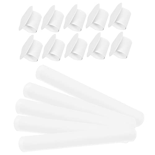 CLISPEED 20 Stck Teiliges Weißes Schnapparmband Leere DIY Slap Armbänder aus Langlebigem PVC Einfaches Anlegen für Erwachsene für Party Basteln und Personalisierte Gestaltung von CLISPEED