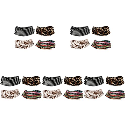 CLISPEED 20 Stk Knopf-stirnband Elastisches Stirnband Leoparden-stirnband Sportliche Kopfbedeckung Duschstirnbänder Damen Stirnbänder Polyester-spandex Binden Breites Brett Fräulein von CLISPEED