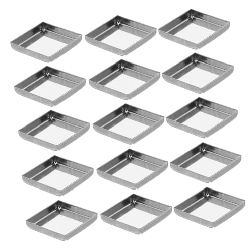 CLISPEED 20 Stück Eyeshadow Pans Leere Quadratische Metallpfannen Für DIY Kosmetik Nachfüllbare Lidschatten Depot Puderblush Organizer Reise von CLISPEED