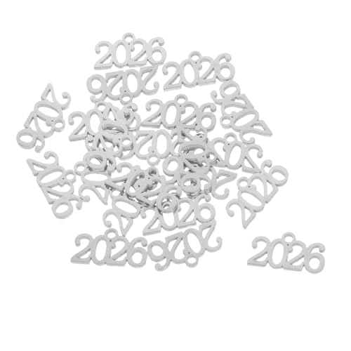 CLISPEED 20stücke Zahlenanhänger Aus Metall Schmuckherstellungszubehör Für Diy-anhänger Jahres-charms Für Halsketten Armbänder Schlüsselanhänger Und Schmuckprojekte von CLISPEED