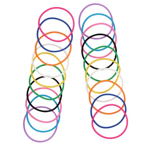 CLISPEED 20 Stück Silikonarmbänder Unisex Dehnbare Bunte Armbänder aus Sicherem Leichtem Silikon Modische Handgelenksbänder als Accessoire Vielseitig Tragbare Party Alltagsarmbänder von CLISPEED