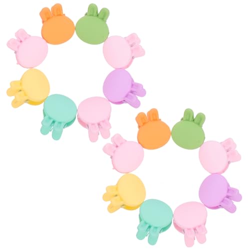 CLISPEED 20 Stück Teiliges Bunte Mini Haarklammern für Süße Hasen Design Haarschmuck Rutschfeste Kleine Haarspangen aus Robustem Resin für Mädchen und Junge Mädchen Sicherer bei Allen von CLISPEED