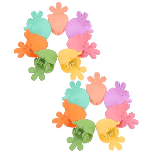 CLISPEED 20 Stück Teiliges Kleine Haarklammern Karotten design Bunte Mini Haarspangen für Kurzes Haar Süße Haarklammern mit Festsitzendem Griff und Rutschfestem Griff für Mädchen und Damen von CLISPEED