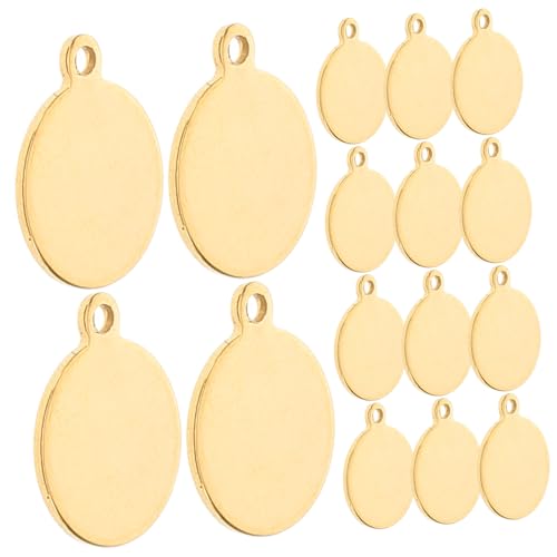 CLISPEED 20 Stück Teiliges Runde Edelstahl Anhänger Rohlinge Lünette Cabochon Fassung für DIY Schmuckherstellung Vielseitige Blank Tabletts für Halsketten Ohrringe und Armbänder Goldfarben CLISPEED 20 Stück Teiliges Runde Edelstahl Anhänger Rohlinge Lünette Cabochon Fassung für DIY Schmuckherstellung Vielseitige Blank Tabletts für Halsketten Ohrringe und Armbänder Goldfarben von CLISPEED