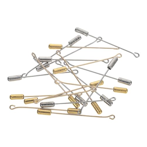 CLISPEED 20sätze Metall-stecknadeln Mit Langem Nadelöhr Und Stopperenden Für Diy-kostüm Anzug Krawatte Hut Schmuckherstellung Und Zubehör Kupfernadeln Für Accessoires von CLISPEED