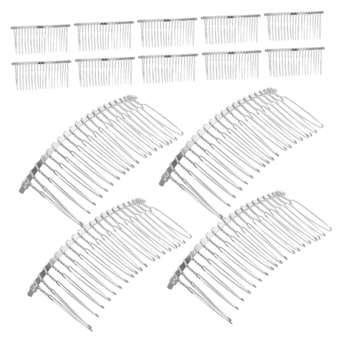 CLISPEED 20stücke Seitliche Haarkämme Aus Metall Zähne Dekorative Schleiernadeln Für Damen Hochzeitshaarkämme Seitliche Haarspangen Brauthaarkämme Haarnadelklemme Französischer von CLISPEED