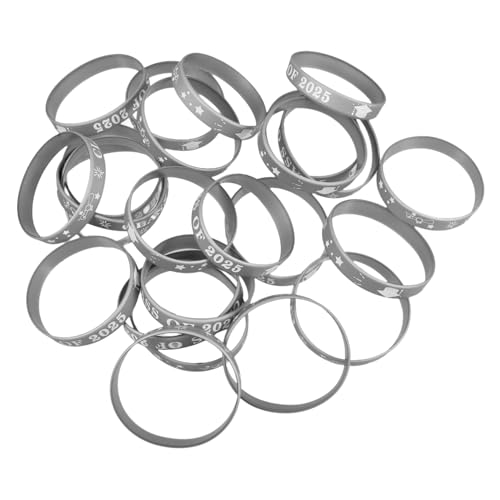 CLISPEED 24 Stück Graduierungsarmband Gold Klasse Von 2025-armbändern Armbänder Für Männer Also Rosa Gefälligkeiten Winzig Student Am Jahresende Mitschüler Absolvent Kieselgel Silber von CLISPEED