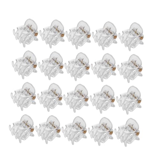 CLISPEED 24 Stück Teiliges Kleine Transparente Haarklammern für Frauen und Mädchen Perlmuttfarbene Robuste Octopus Haarklammern mit Glattem Boden Haarschonend und Vielseitig Einsetzbar von CLISPEED