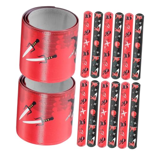 CLISPEED 24 Stück Teiliges Ninja Schnapparmband für Kreative Slap Bands mit Langlebigem Farbintensivem Design Leicht Tragbar als Partygeschenk und Modisches Armband von CLISPEED
