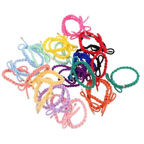 CLISPEED 28stücke Elastische Haargummis Beschädigungen Schleifen-pferdeschwanzhalter Für Frauen Und Mädchen Weiche Stylische Haarbänder Für Zöpfe Und Alltägliche Frisuren von CLISPEED