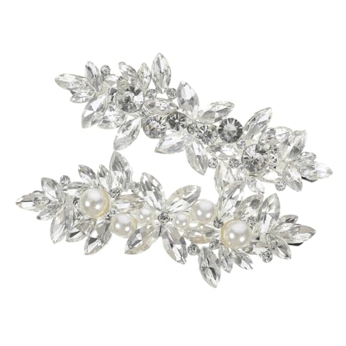 CLISPEED 2stücke Strass-haarspange Für Damen Aus Filigrane Struktur Für Hochzeit Und Formelle Anlässe Langlebiger Haarschmuck Für Den Alltag von CLISPEED