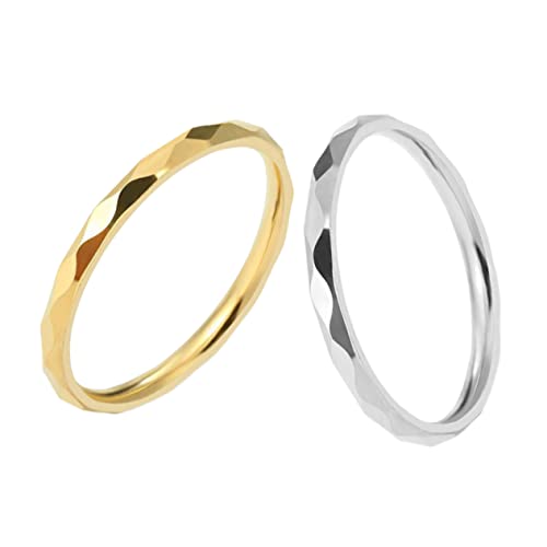 CLISPEED 2stücke Fingerring Aus Rostfreiem Material Dekorring Für Frauen Und Männer Einfarbig Kreativer Ringschmuck Langlebig Und Dekorationstauglich von CLISPEED