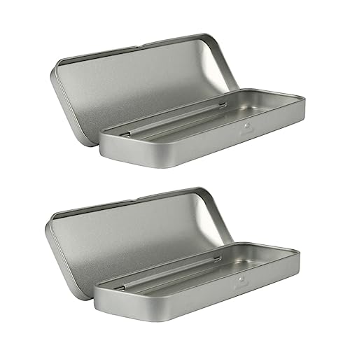 CLISPEED 2 Stück Stiftboxen Aus Weißblech Multifunktionale Federmäppchen Für Schüler Robuste Und Langlebige Stifte Organizer Praktischer Deckel Für Sicheren Halt Für Schule Und von CLISPEED