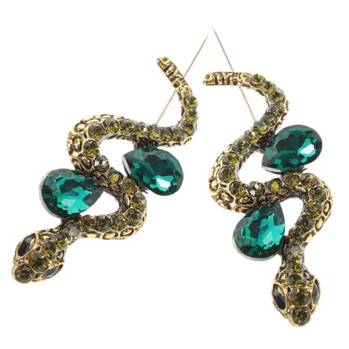 CLISPEED 2stücke Schlangen Brosche Mit Strass Tieren Anstecker Schlangen Broschen Anstecknadel Für Kleidung Dekoration Pullover Mütze Accessoires von CLISPEED