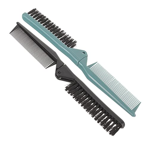 CLISPEED 2stücke Faltbare Haarkämme Für Damen Und Herren Doppelzahn-haarbürsten Für Lockiges Und Glattes Haar Tragbar Und Kompakt Für Reisen Und Friseursalons von CLISPEED