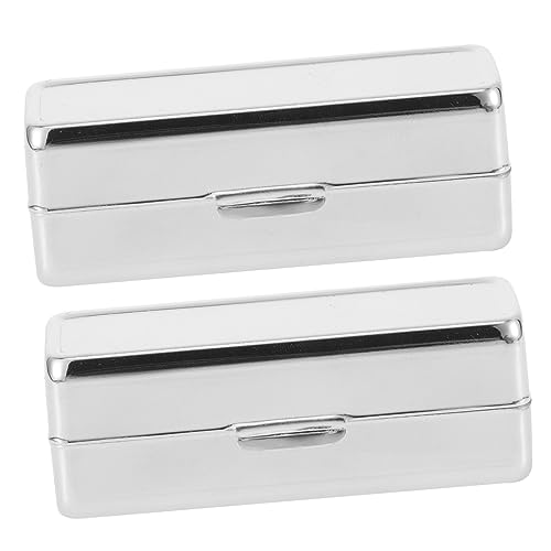 CLISPEED 2stücke Lippenstift-organizer Mit Spiegel Tragbare Aufbewahrungsbox Für Lippenstifte Und Balsam Langlebiges Retro-design Für Hosentasche von CLISPEED