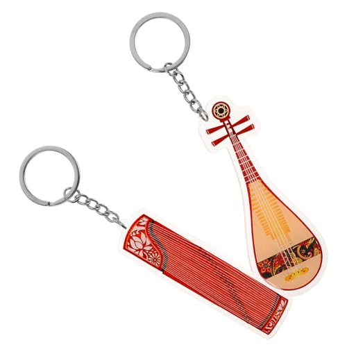 CLISPEED 2stücke Musik-schlüsselanhänger Aus Acryl Mit Guzheng Und Pipa-design Traditionell Chinesisch Für Schlüssel Tasche Geldbörse Und Auto-dekoration Einzigartiges von CLISPEED