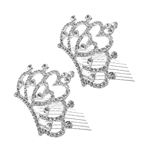 CLISPEED 2stücke Teiliges -rhinestone Krone Haarreif Für Mädchen Mini Für Tanzaufführungen Kinderpartys Und Besondere Anlässe Kopfhaut Funkelnde Designs von CLISPEED