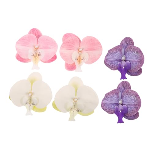 CLISPEED 3 Paare Abnehmbare Schmetterling Orchideen Schuhclips Künstliche Blumenbesätze für High Heels und Sandalen Vielseitige Damendeko für Hochzeit Party und Strandurlaub von CLISPEED