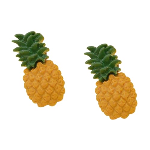 CLISPEED 3 Paare Ananas Ohrstecker Sommerliche Frucht Ohrhänger für Damen Mädchen Leichtes Schmuck Bunte Ohrdekoration Sicheres Material Modisch und Alltagstauglich von CLISPEED